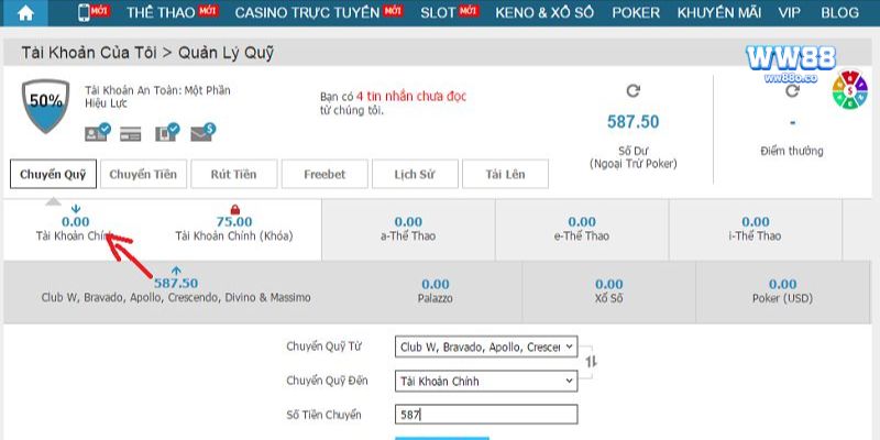 Nhập số tiền cần rút